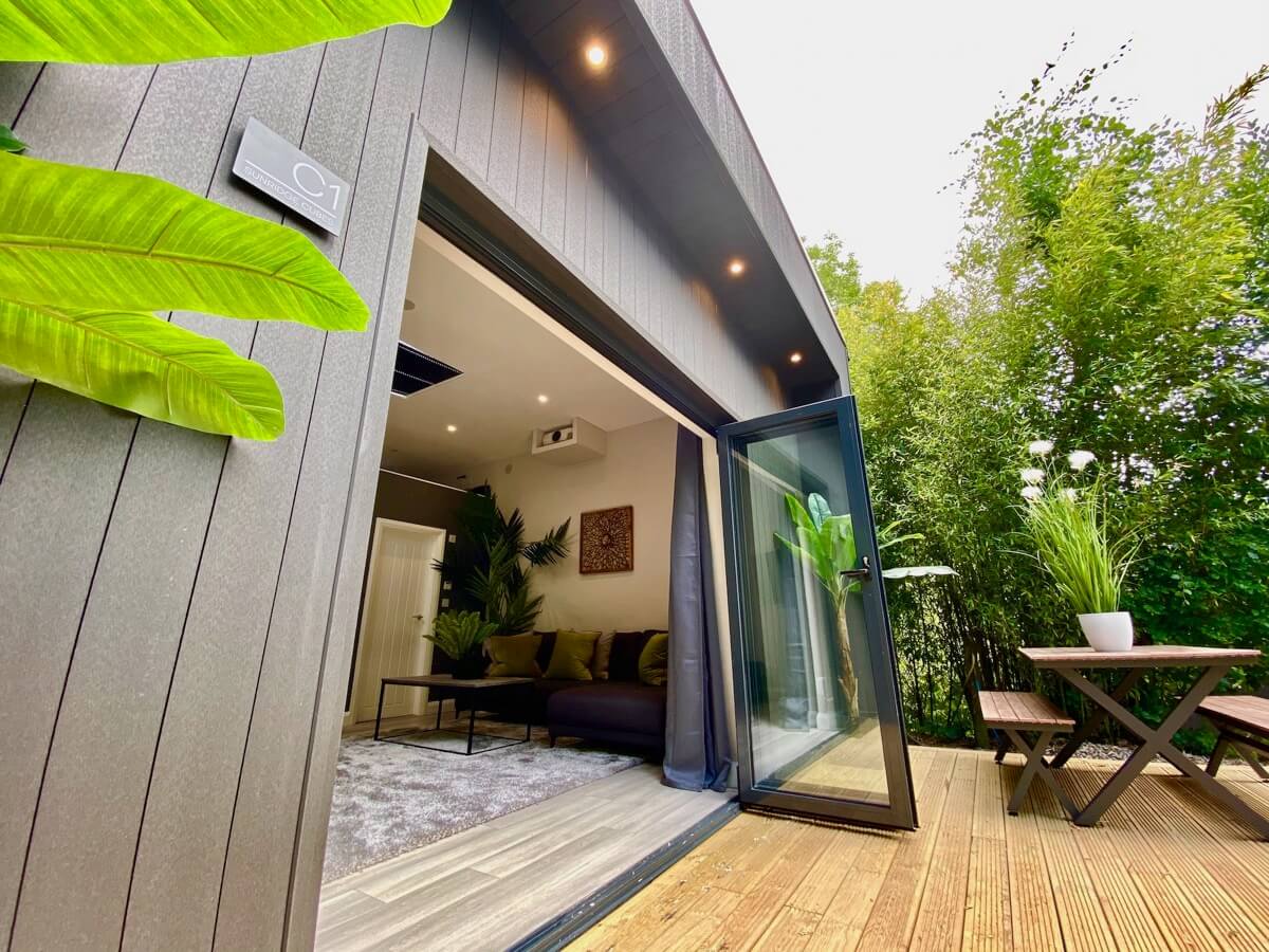 Sunridge cubes Bifold doors open.