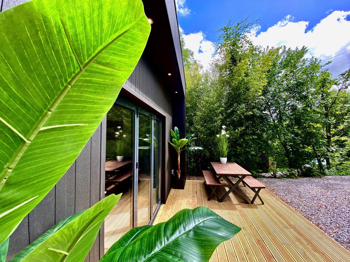 Enjoy the tranquility of nature from the exterior spaces of the Sunridge Cubes - Sunridge Retreats