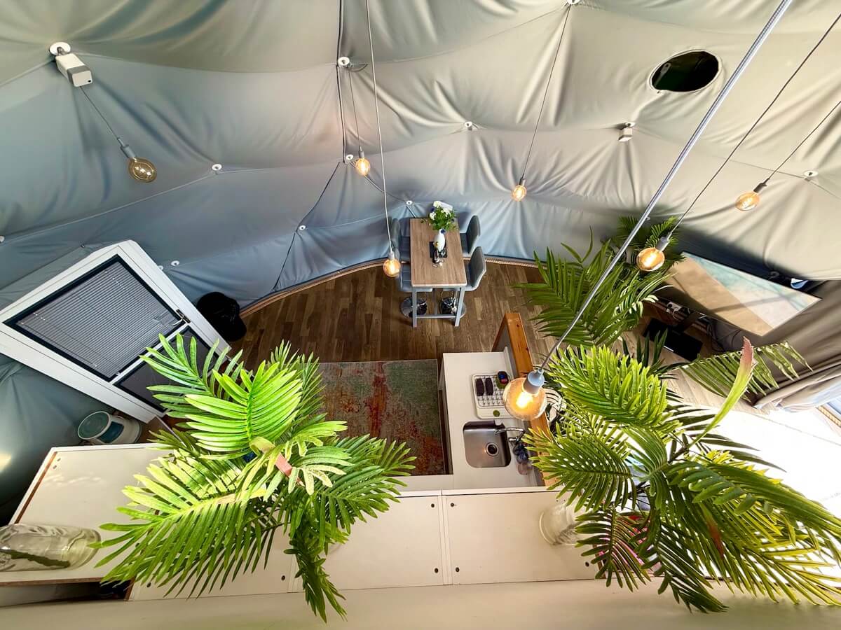 Sunridge Geodome Kitchen from above