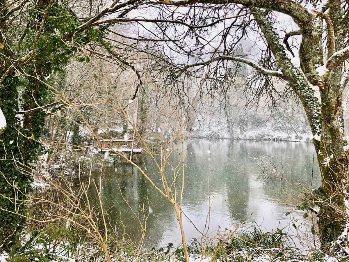 Sunridge Lake covered in snow!